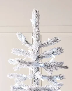 WeRChristmas Pre-Lit Snow Flocked Spruce Christmas Tree, 7 Ft