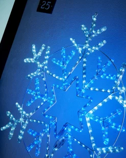 WeRChristmas Pre-Lit Snowflake Rope Light Silhouette, 90 Cm