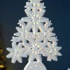 WeRChristmas Pre-Lit Snowflake Tree Table Christmas Decoration, 39.5 Cm