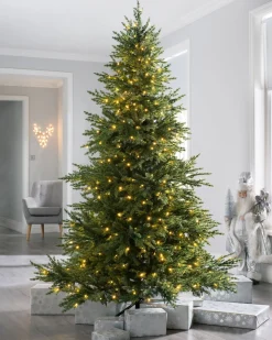 WeRChristmas Pre-Lit Traditional Fir Multi-Function Christmas Tree, 6 Ft