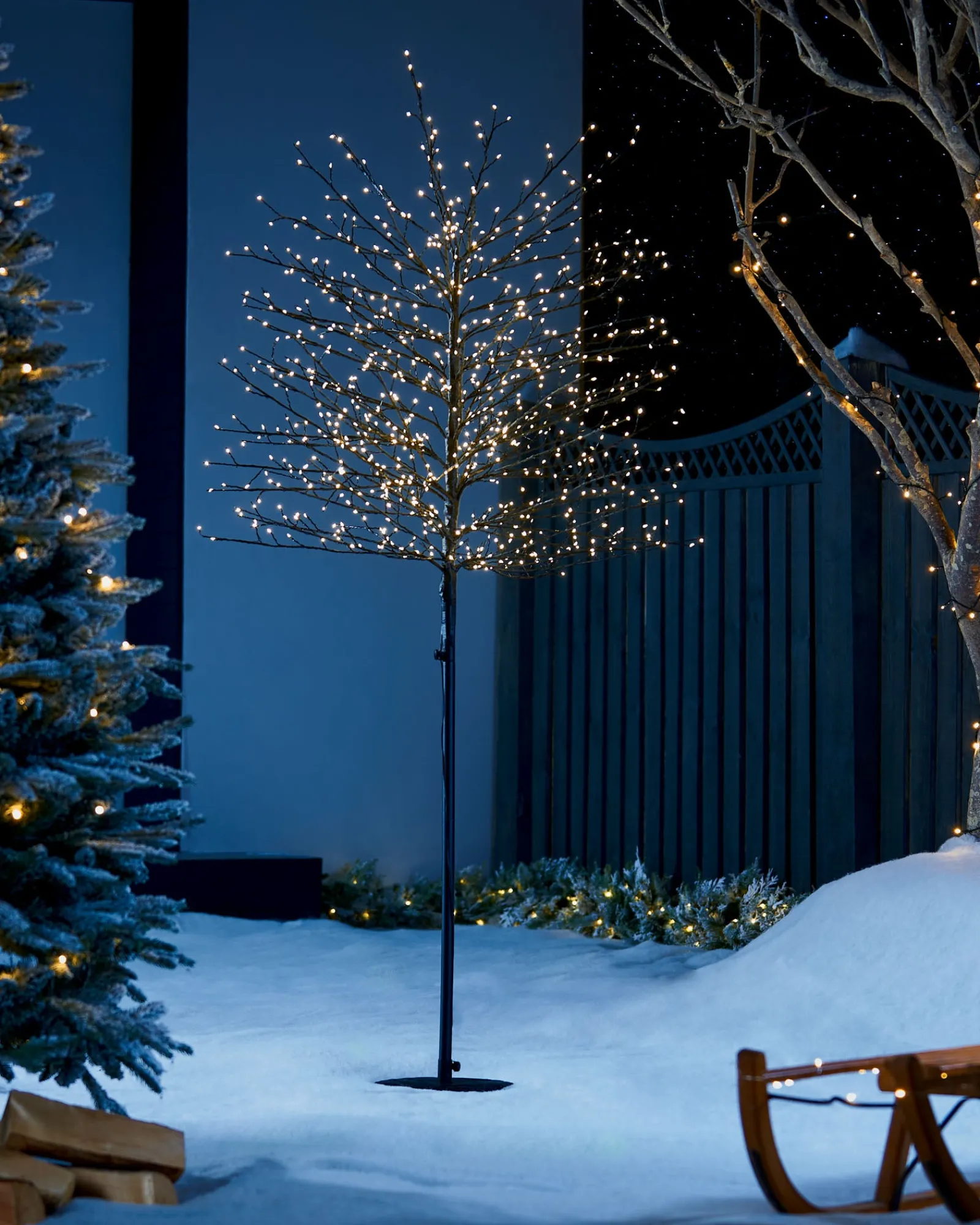 WeRChristmas Pre-Lit Twig Tree, 6 Ft