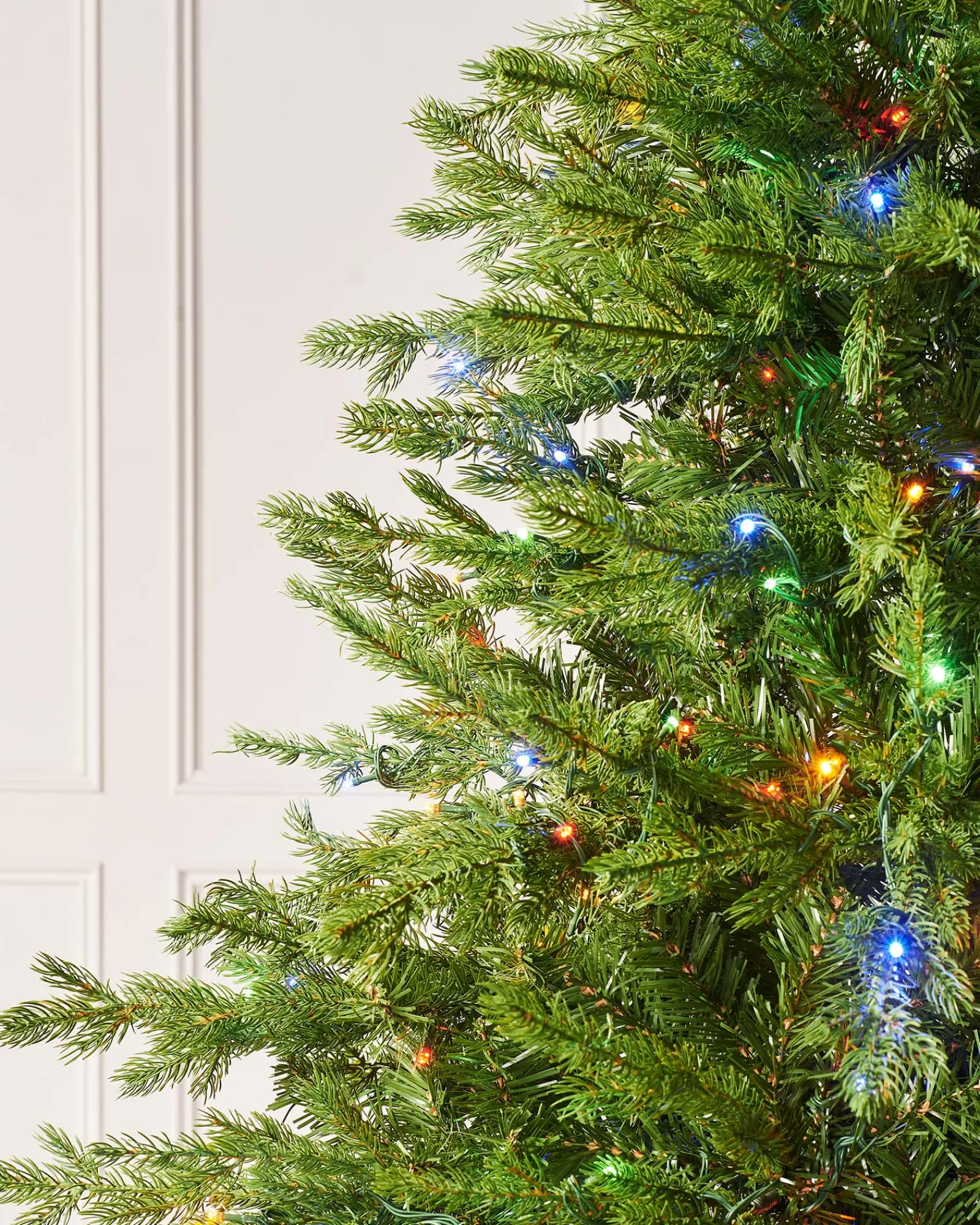 WeRChristmas Pre-Lit Windsor Fir Christmas Tree, Dual Multi Colour, 8 Ft