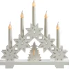 WeRChristmas Pre-Lit Wooden Candle Bridge, 33 Cm