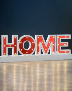WeRChristmas Pre-Lit Wooden Home Sign, 38 Cm