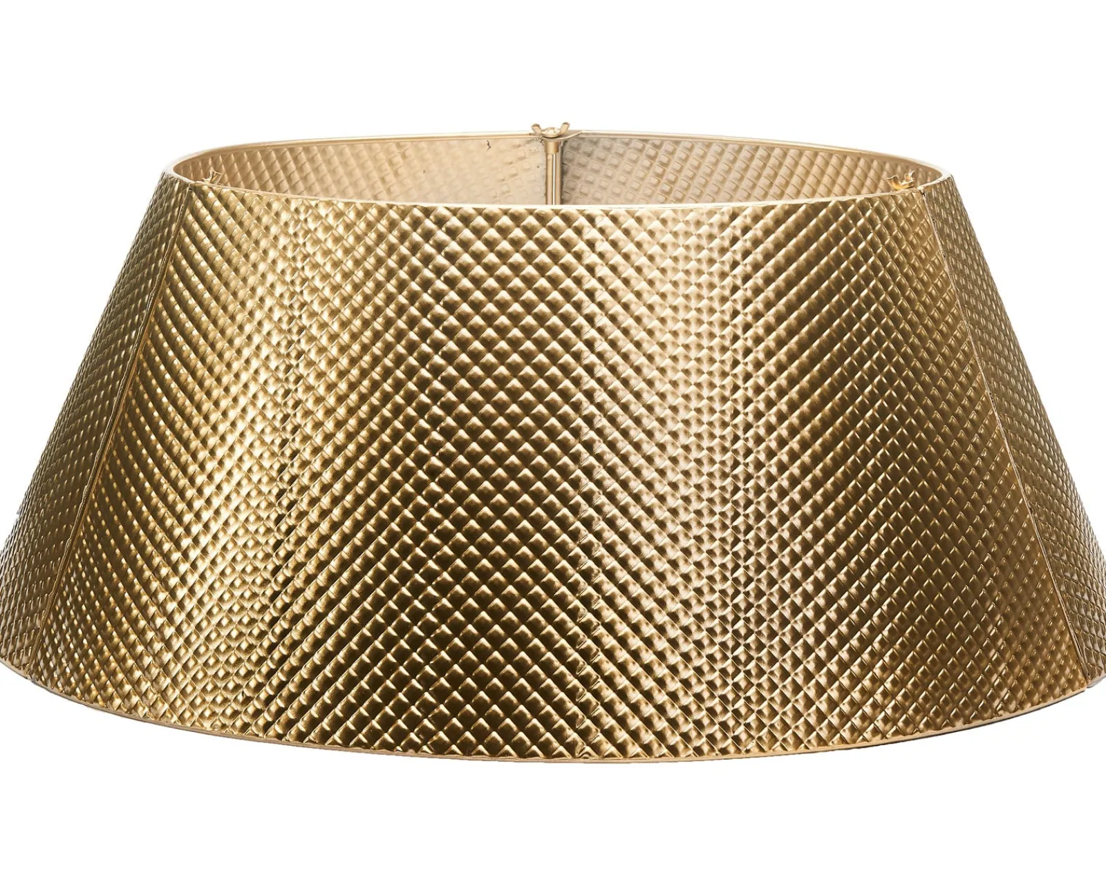 WeRChristmas Quilted Metal Tree Collar, Gold, 71 Cm