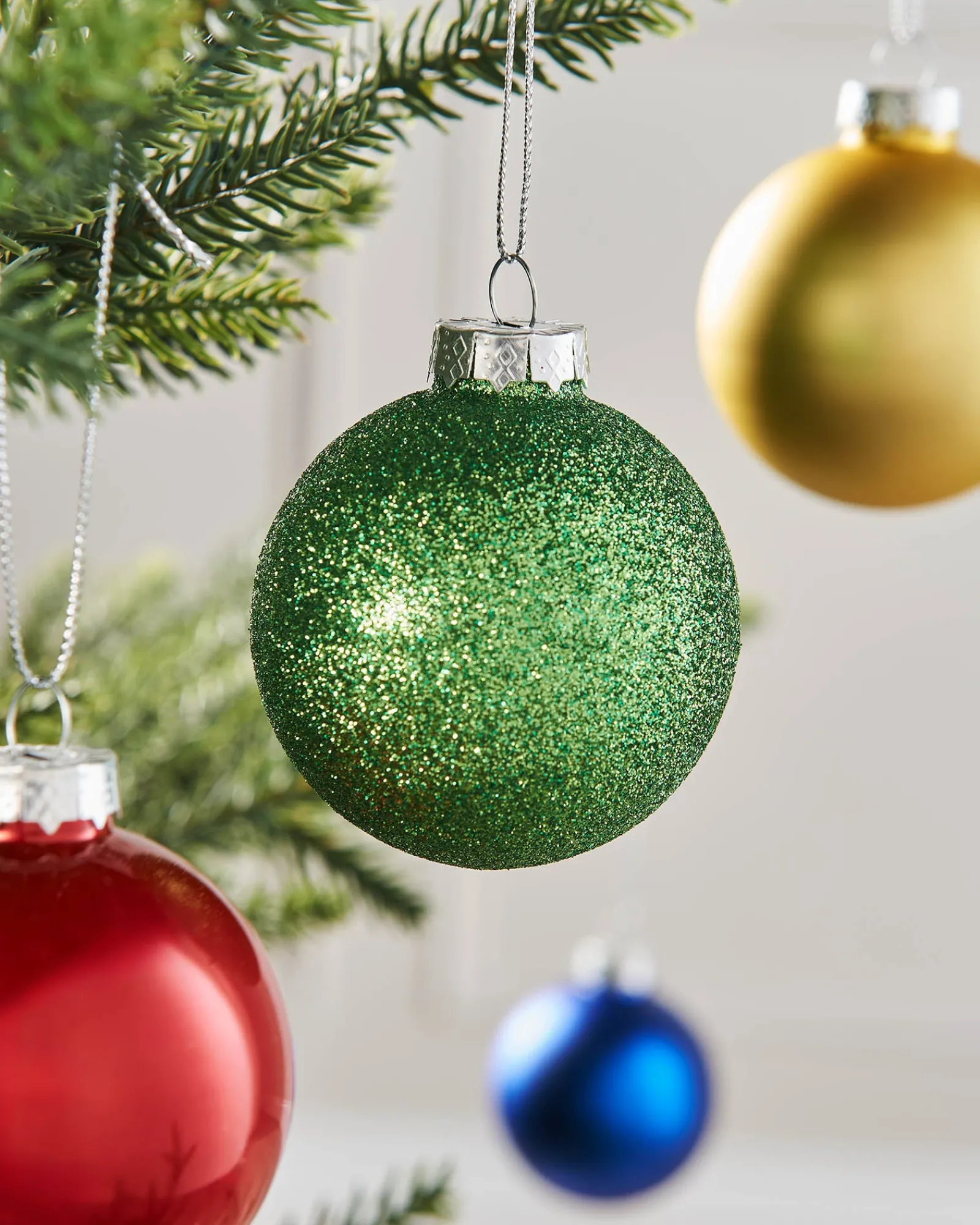 WeRChristmas Rainbow Glass Baubles, 24 Pack, 6 Cm