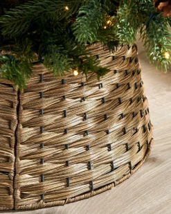 WeRChristmas Rattan Tree Collar, Light Brown, 65 Cm