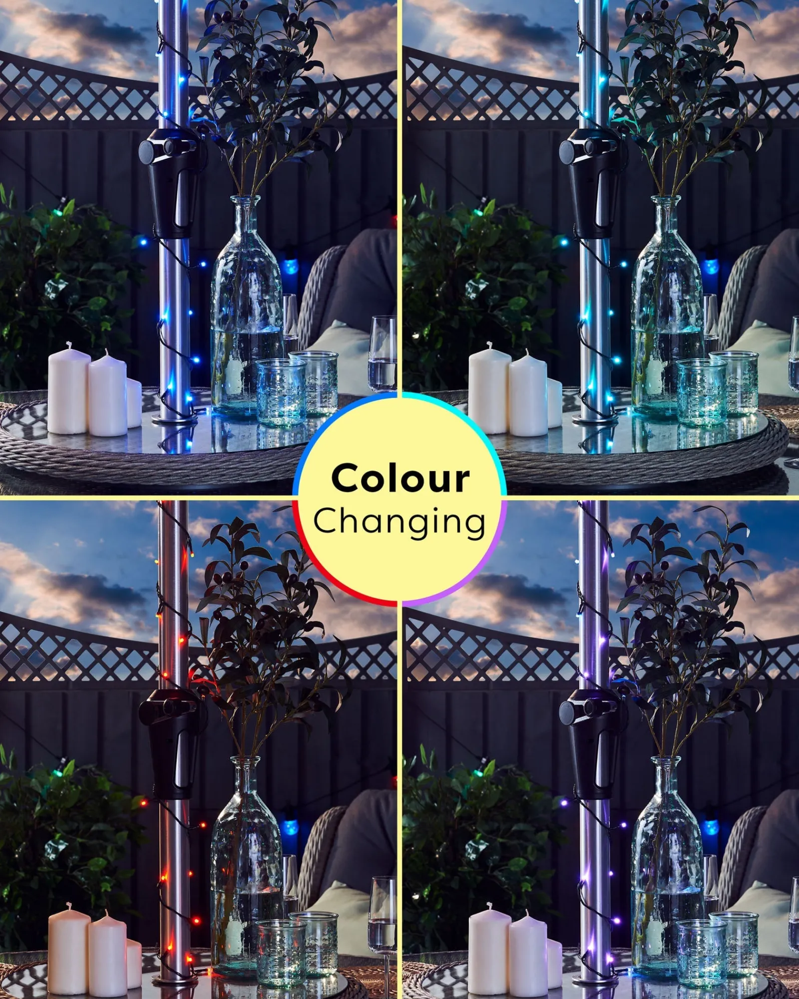 WeRChristmas Remote Controlled 400 Colour Changing LED Light String