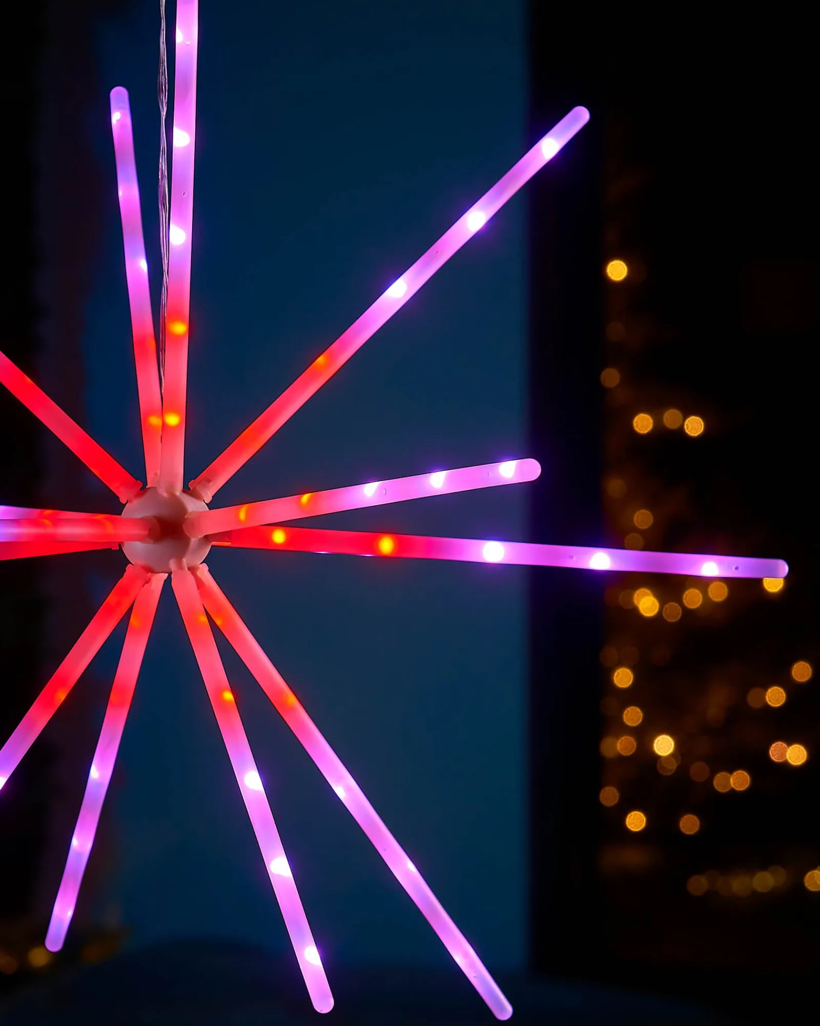 WeRChristmas RGB LED Hanging Starburst Decoration, 56 Cm