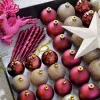WeRChristmas Ruby/Gold Shatterproof Baubles Set, 50 Pack, 6 Cm