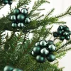 WeRChristmas Sage Green Glass Berry Cluster Baubles, 10 Pack