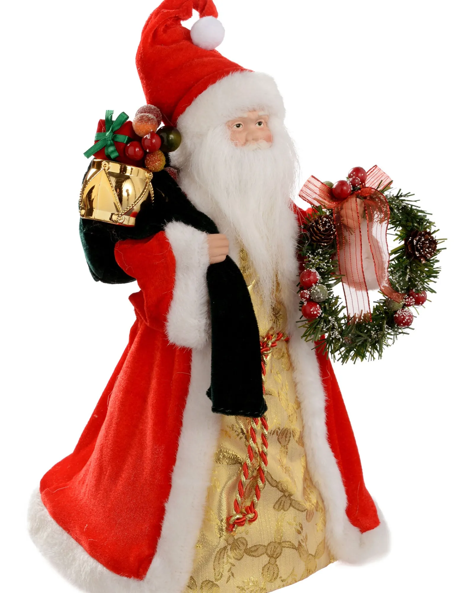 WeRChristmas Santa Christmas Tree Topper, Red/Gold, 40 Cm