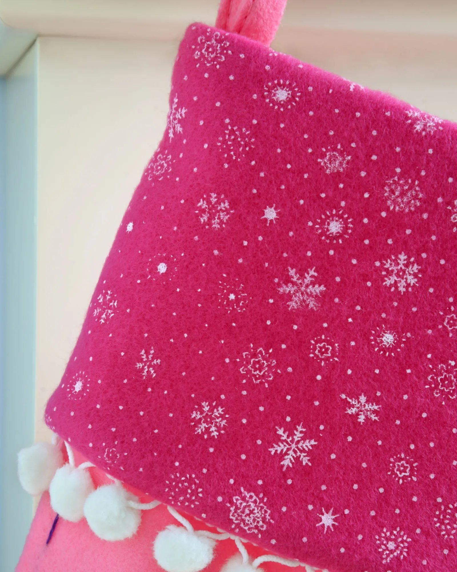 WeRChristmas Santa Stocking, Pink/Purple, 48 Cm