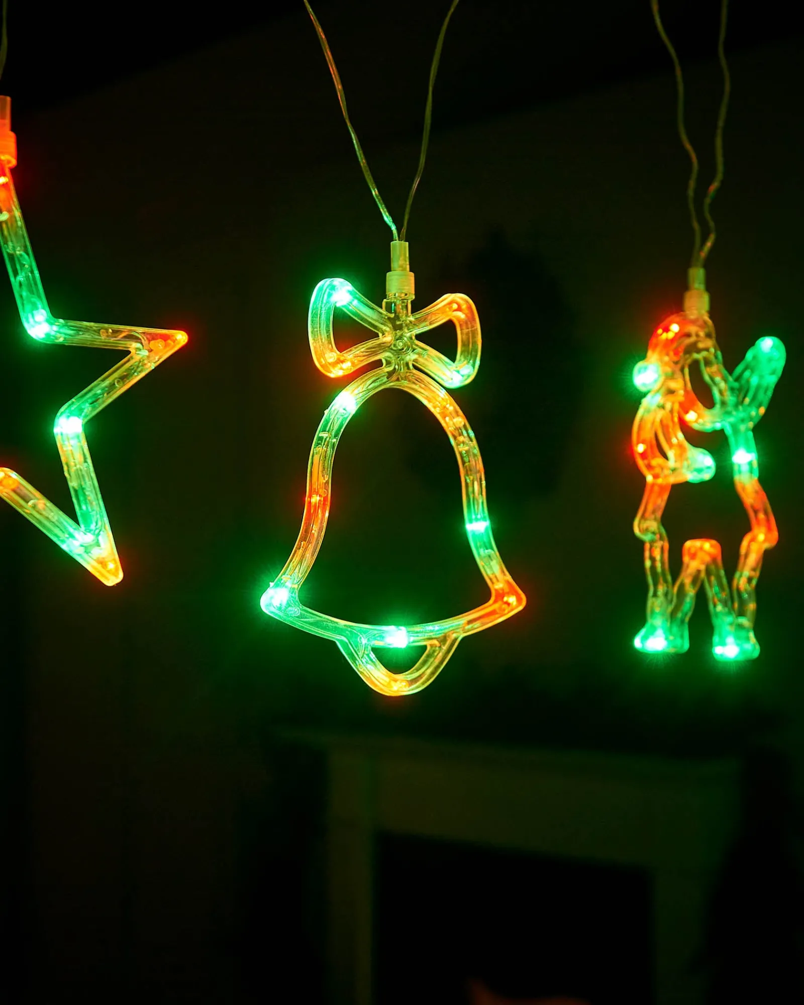 WeRChristmas Set Of 6 Characters Rope Light Silhouette, Green, 5 M