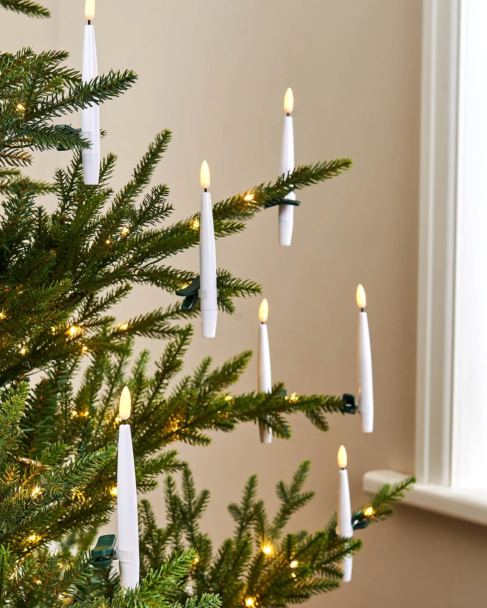 WeRChristmas Set Of 12 LED Clip On Candles, 15 Cm