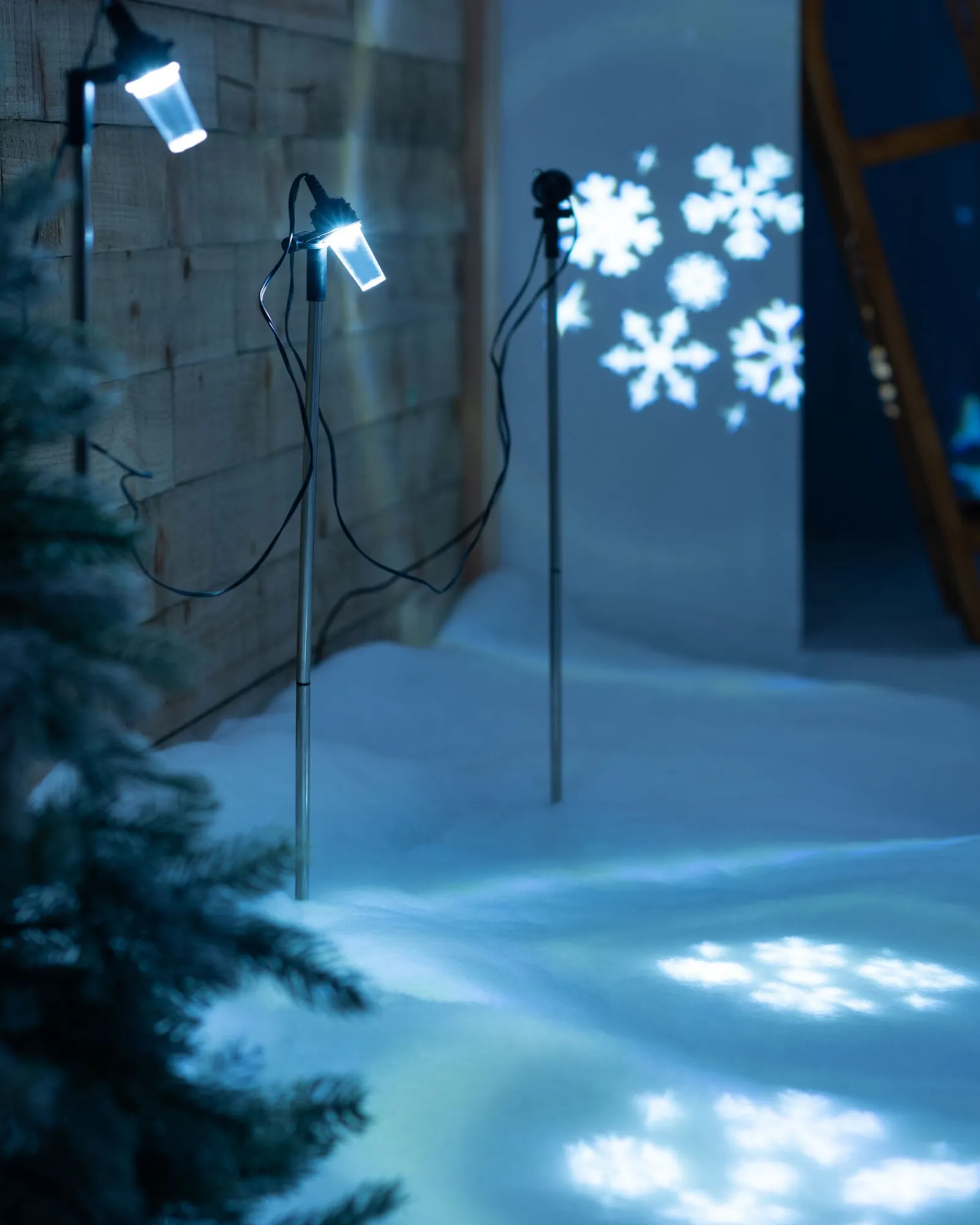 WeRChristmas Set Of 3 LED Snowflake Projector Lights, 72 Cm