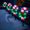 WeRChristmas Set Of 4 Pre-Lit Candy Cane Pathway Lights, 24 Cm