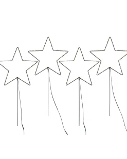 WeRChristmas Set Of 4 Pre-Lit Star Pathway Lights, 65 Cm