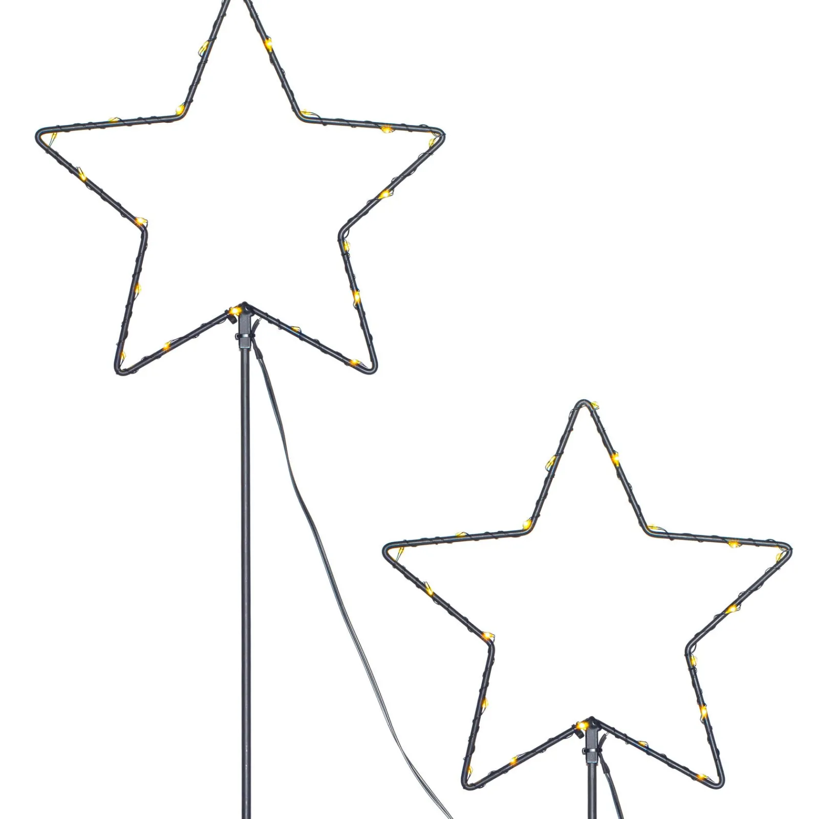 WeRChristmas Set Of 2 Pre-Lit Star Pathway Lights, 70 Cm