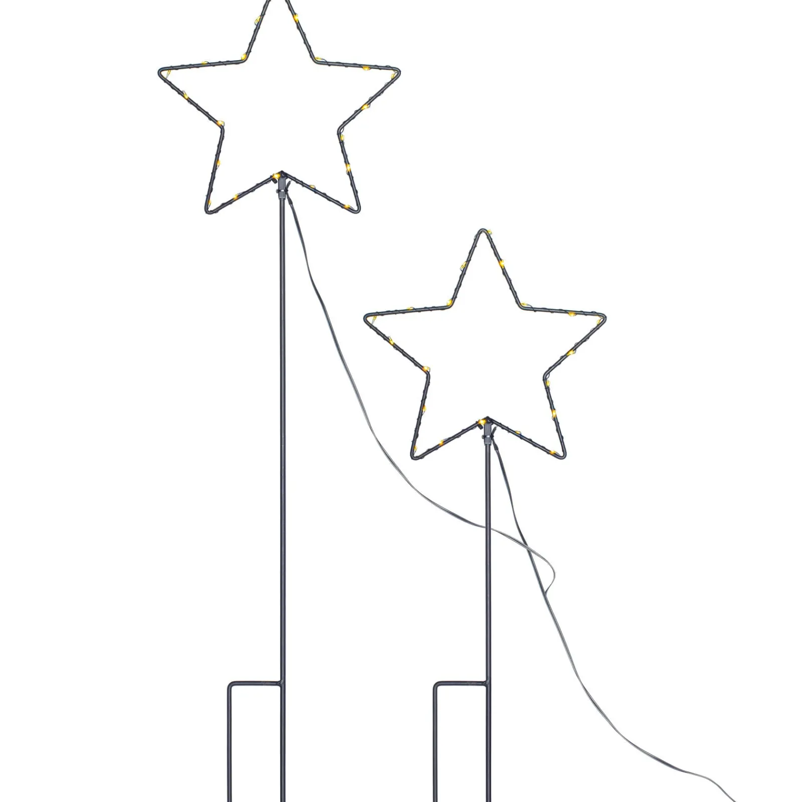 WeRChristmas Set Of 2 Pre-Lit Star Pathway Lights, 70 Cm