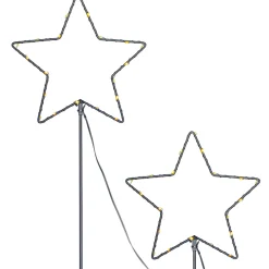 WeRChristmas Set Of 2 Pre-Lit Star Pathway Lights, 70 Cm