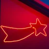 WeRChristmas Shooting Star Neon Rope Light Silhouette, 70 Cm