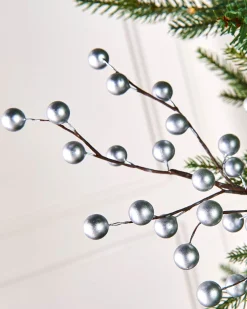 WeRChristmas Silver Berry Christmas Tree Spray, 45 Cm