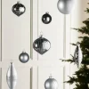 WeRChristmas Silver Glass Baubles, 20 Pack