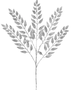WeRChristmas Silver Leaf Christmas Tree Spray, 73 Cm