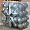 WeRChristmas Silver Shatterproof Baubles Set, 42 Pack