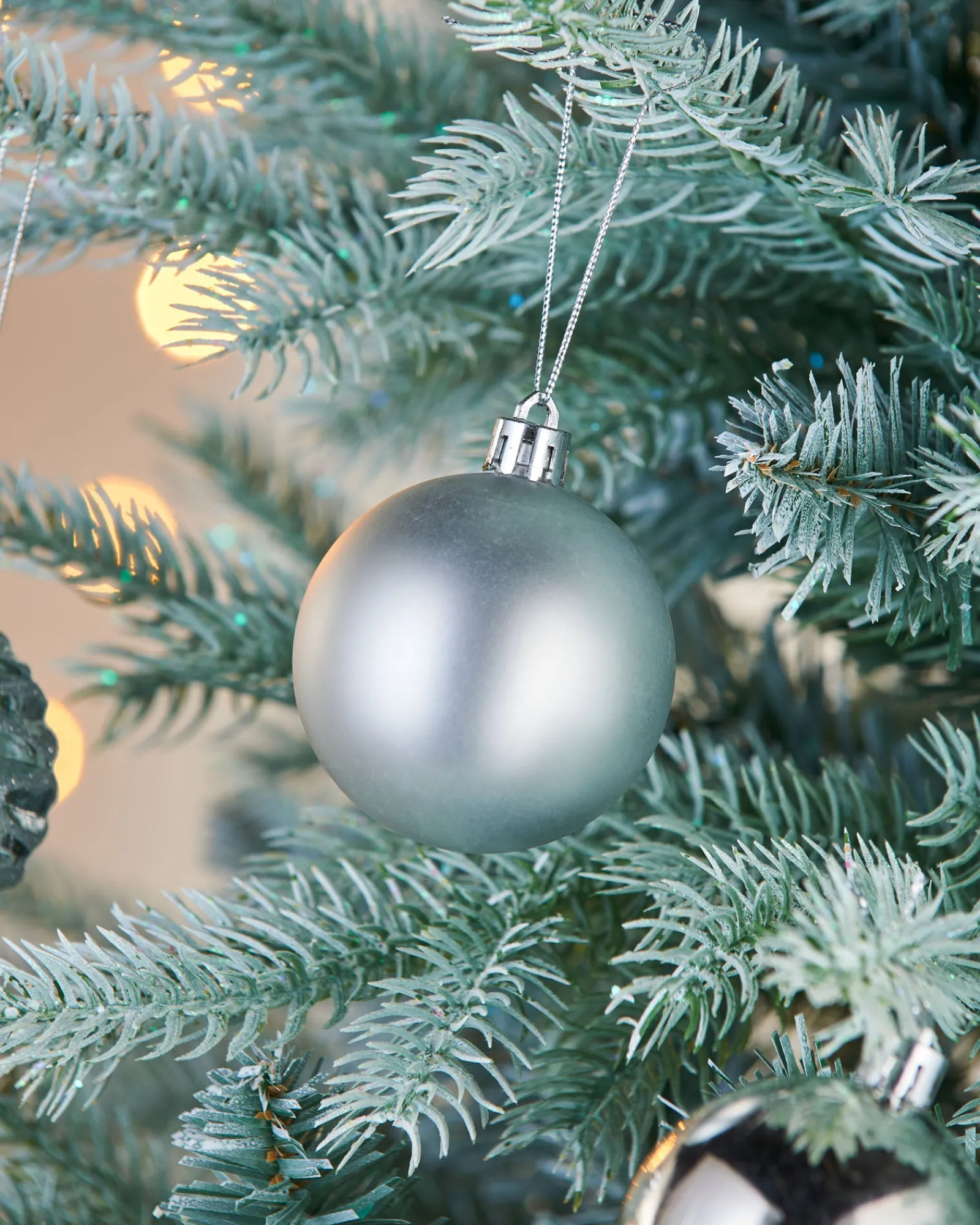 WeRChristmas Silver Shatterproof Baubles, 50 Pack, 6 Cm