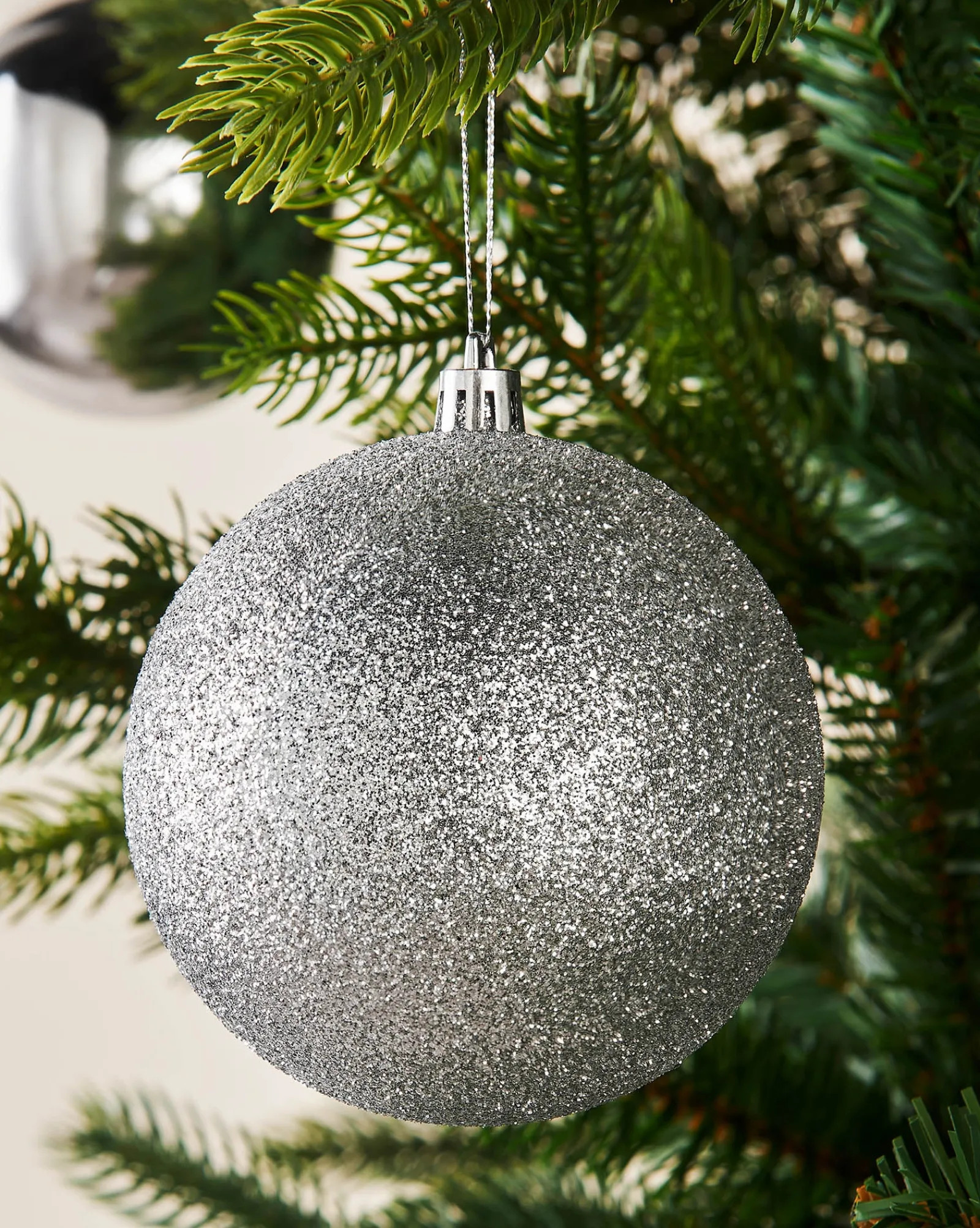 WeRChristmas Silver Shatterproof Baubles, 9 Pack, 10 Cm