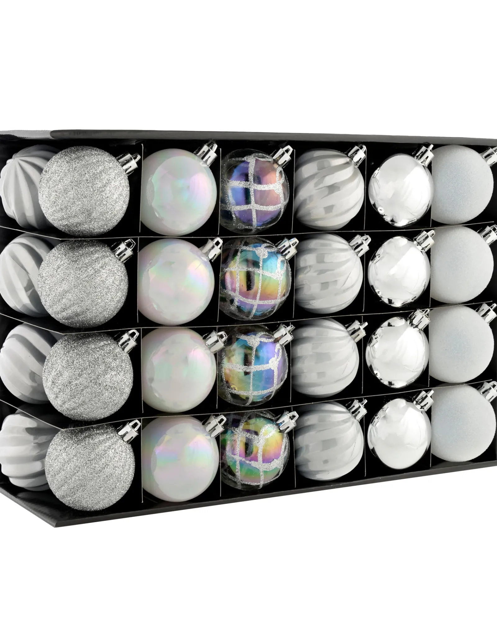 WeRChristmas Silver Shatterproof Baubles, 48 Pack, 6 Cm
