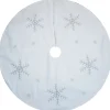 WeRChristmas Snowflake Christmas Tree Skirt, 122 Cm