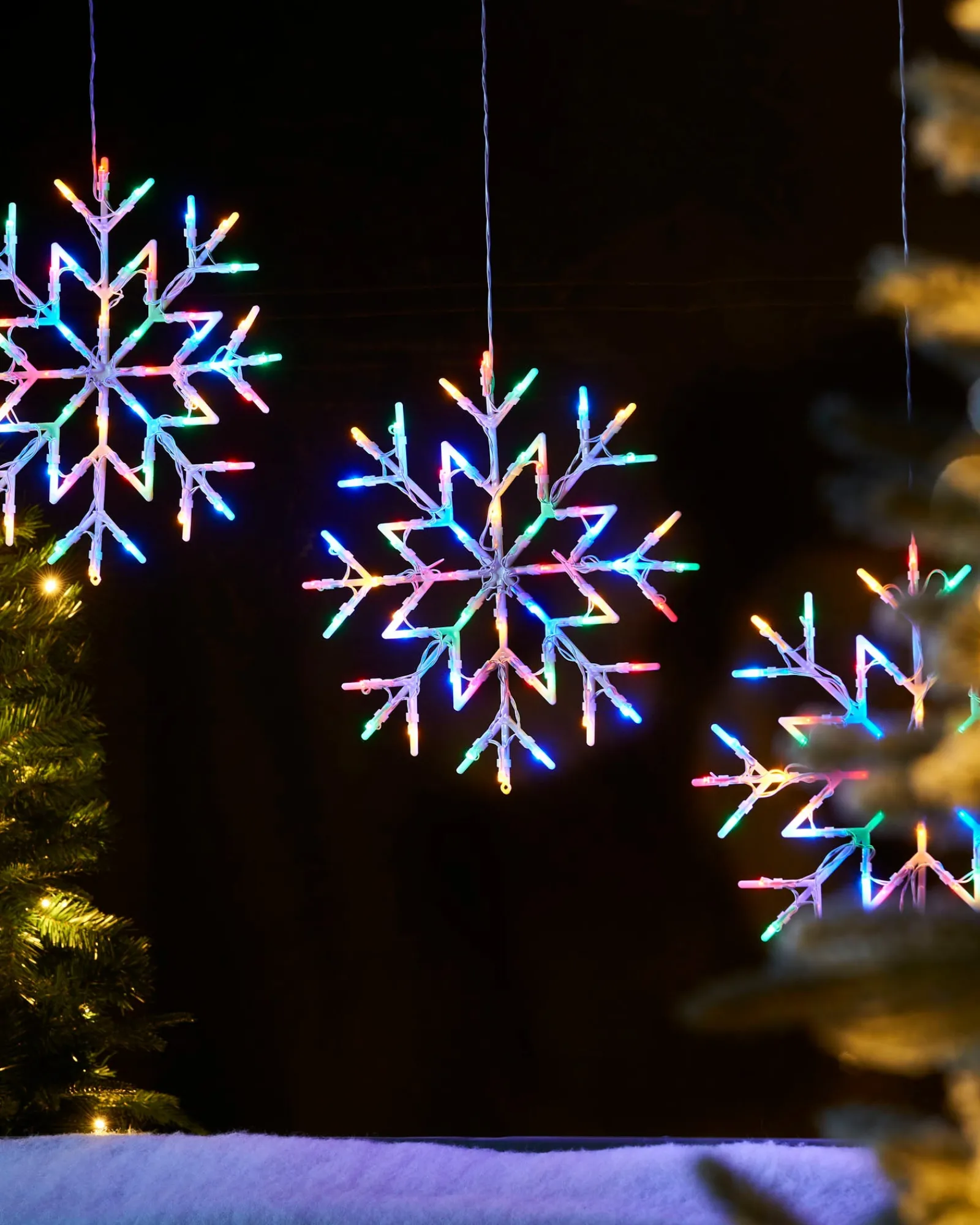 WeRChristmas Snowflake Silhouette, Multi-Coloured, 36 Cm