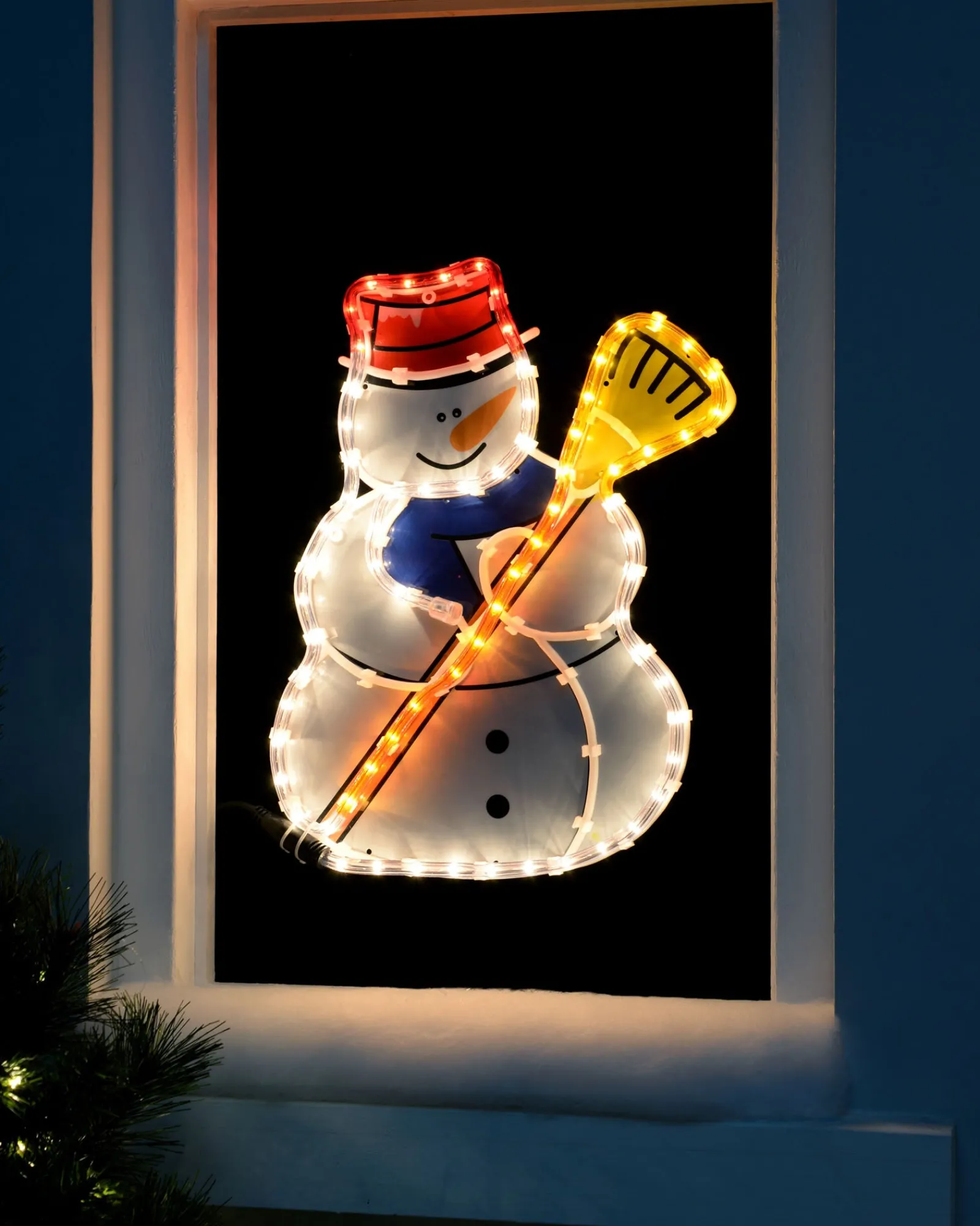 WeRChristmas Snowman Rope Light Silhouette, 42 Cm