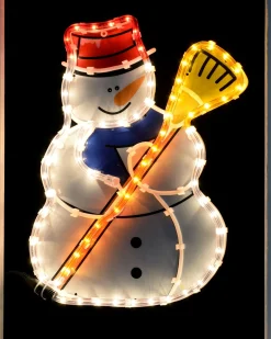 WeRChristmas Snowman Rope Light Silhouette, 42 Cm