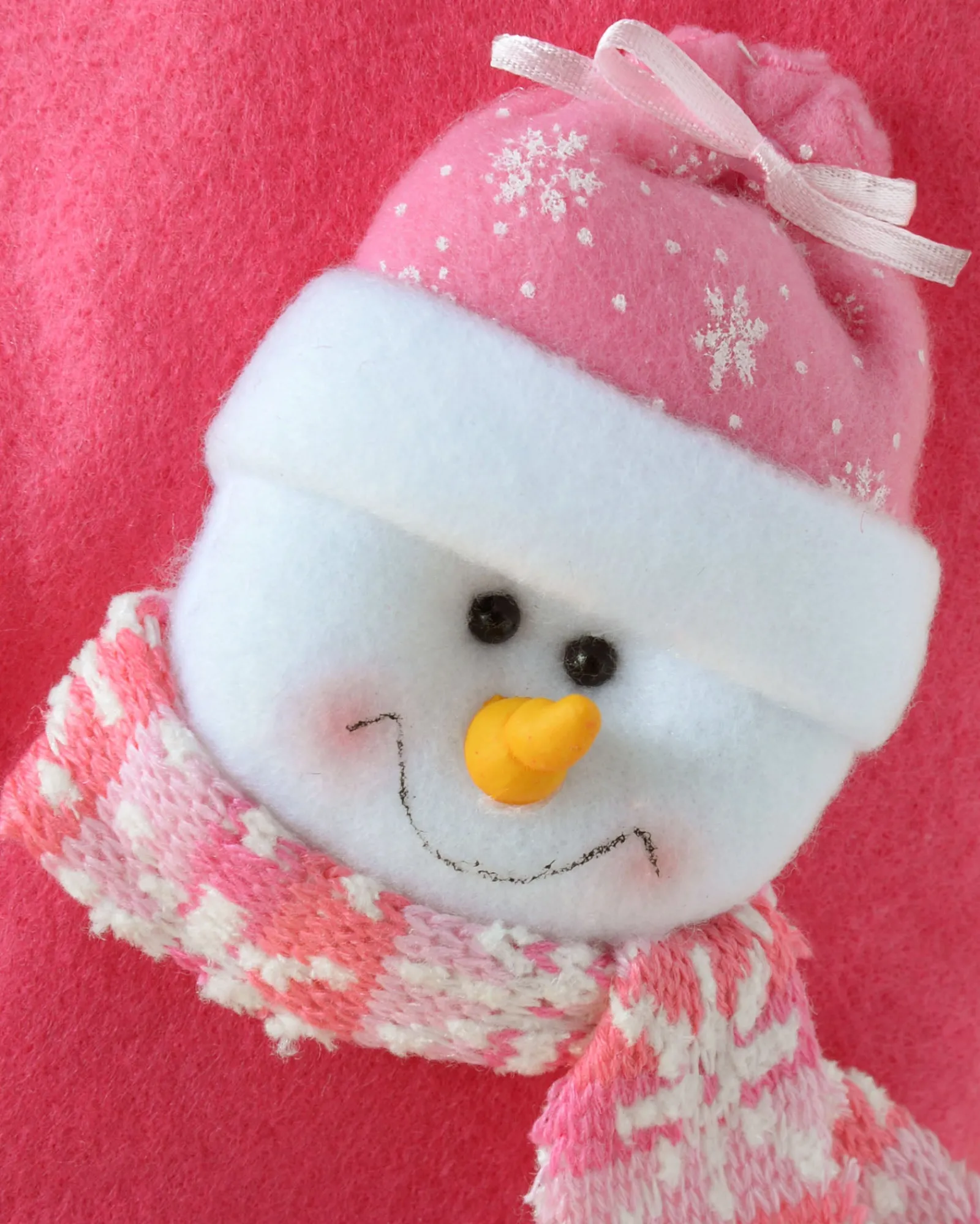 WeRChristmas Snowman Stocking, Pink/Purple, 48 Cm