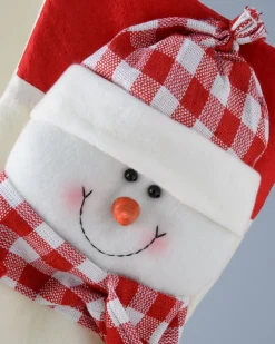 WeRChristmas Snowman Stocking, Tartan, 48 Cm