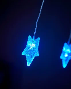WeRChristmas Star Curtain Net Light, Blue/White, 1.2 M