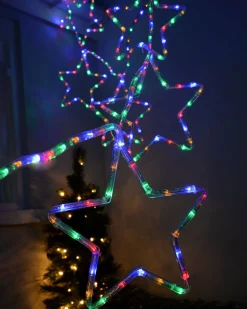 WeRChristmas 7-Star Motif Rope Light Silhouette, Multi-Colour, 300 Cm