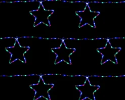 WeRChristmas 7-Star Motif Rope Light Silhouette, Multi-Colour, 300 Cm