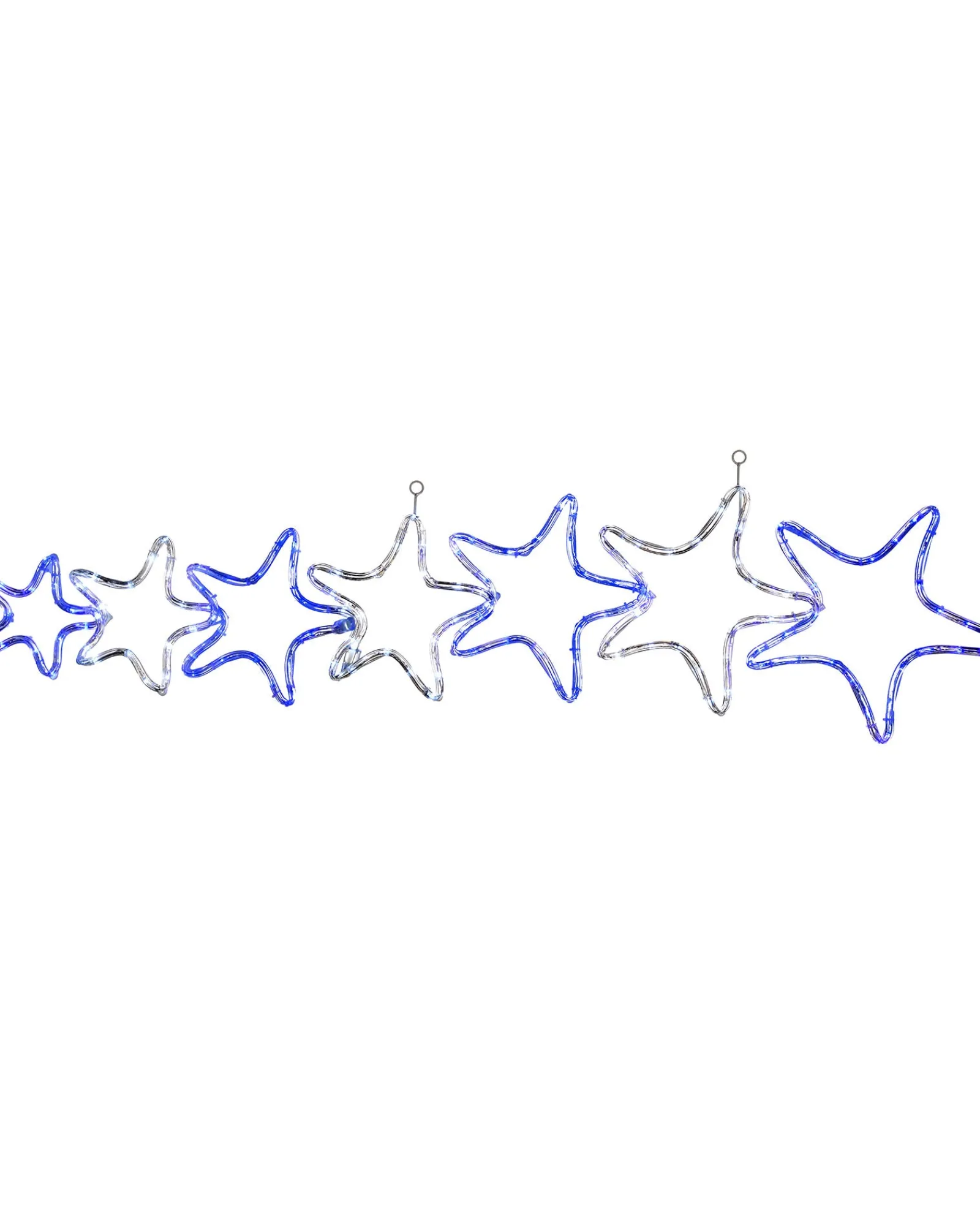 WeRChristmas 7-Star Motif Rope Light Silhouette, White/Blue, 119 Cm