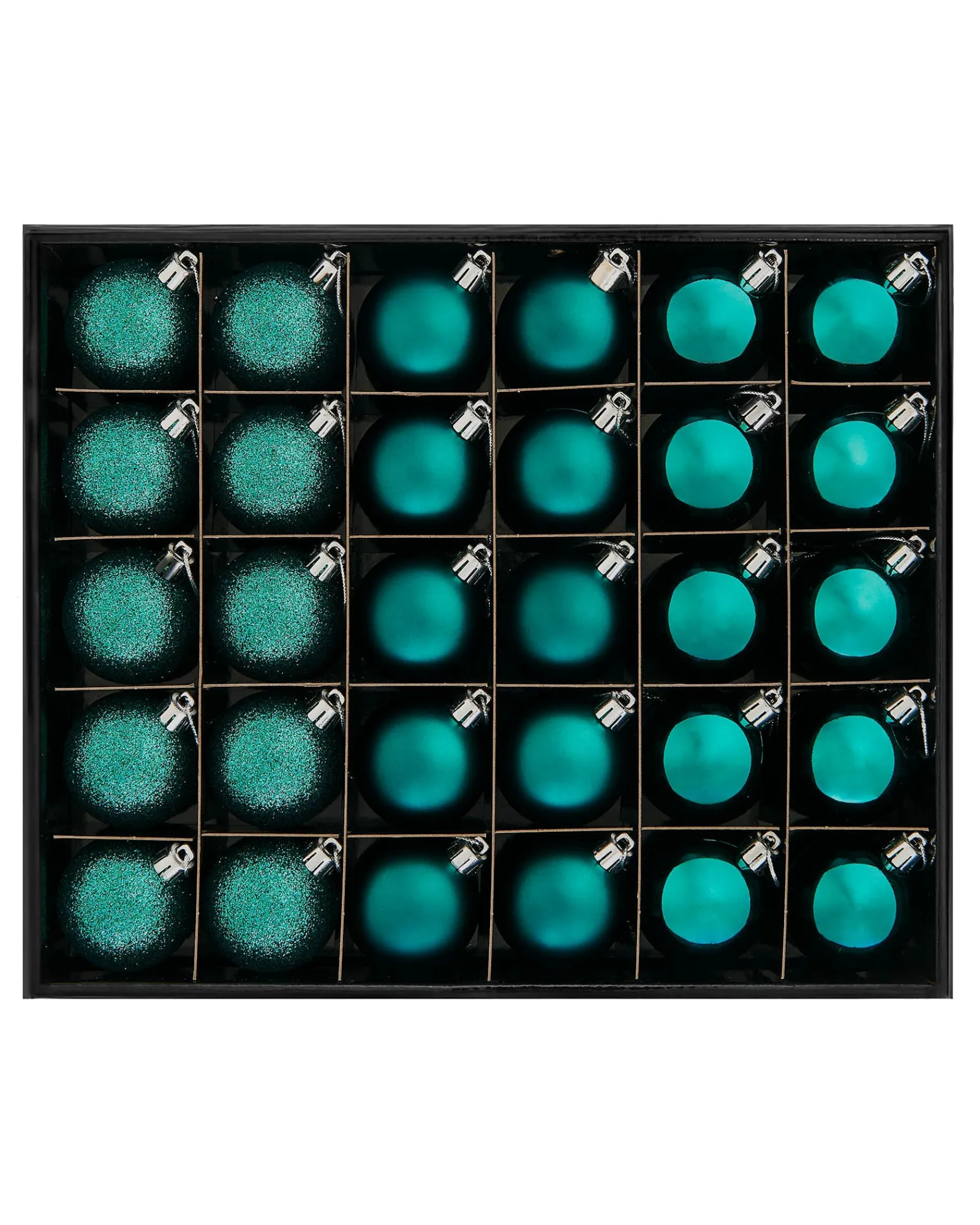 WeRChristmas Teal Shatterproof Bauble, 50 Pack