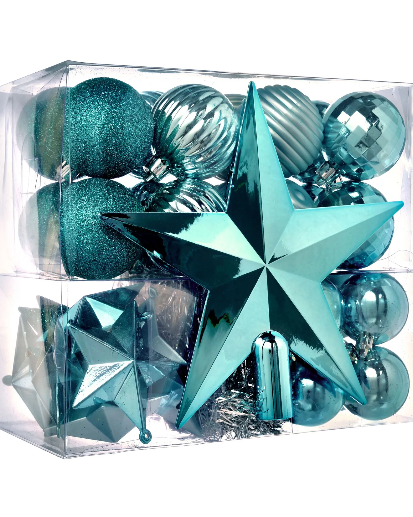 WeRChristmas Teal Shatterproof Baubles Set, 42 Pack