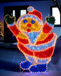 WeRChristmas Tinsel Santa LED Rope Light Silhouette, 92 Cm