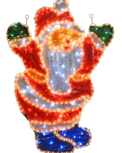WeRChristmas Tinsel Santa LED Rope Light Silhouette, 92 Cm