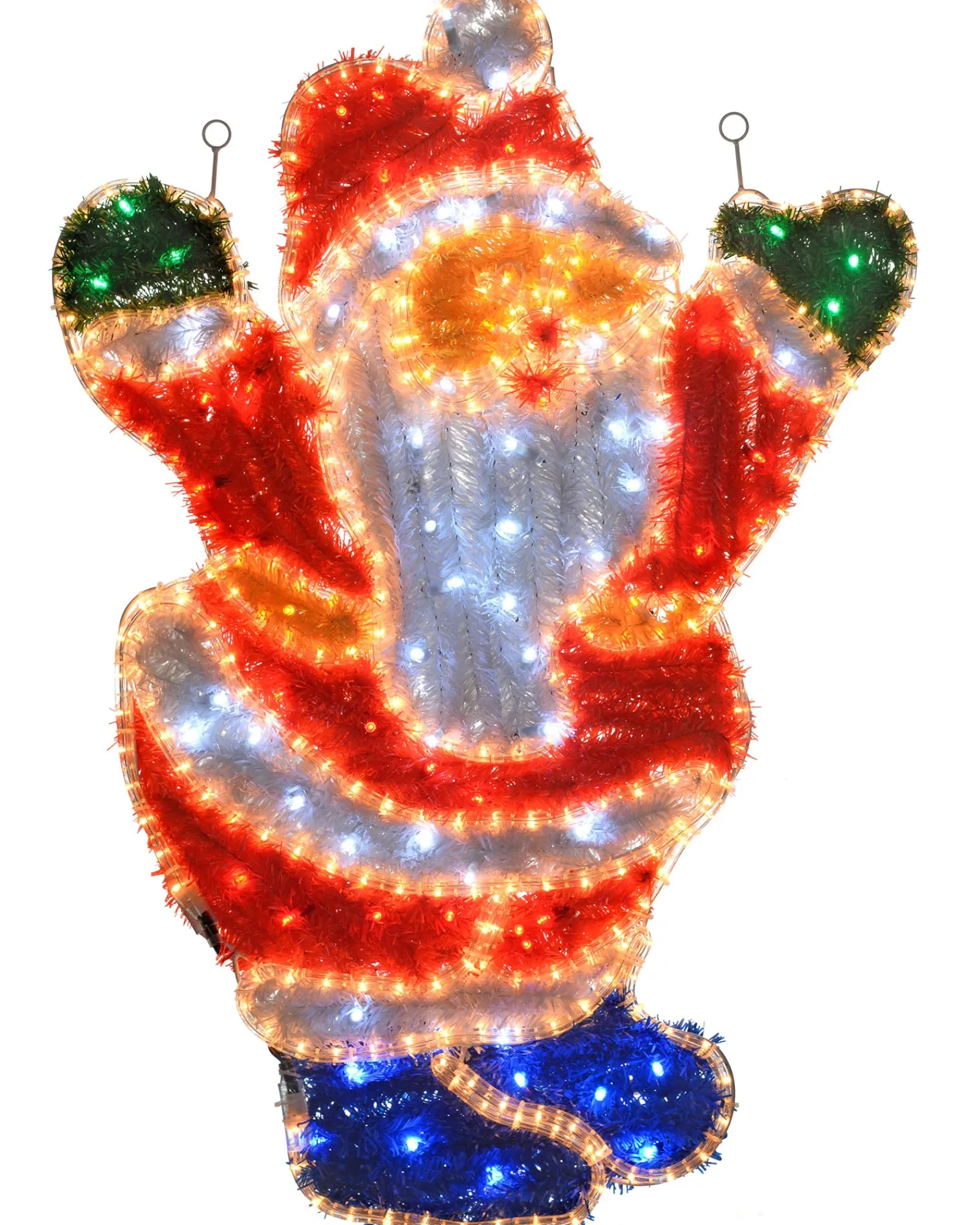 WeRChristmas Tinsel Santa LED Rope Light Silhouette, 92 Cm