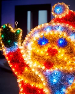 WeRChristmas Tinsel Santa LED Rope Light Silhouette, 92 Cm