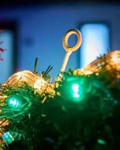WeRChristmas Tinsel Santa LED Rope Light Silhouette, 92 Cm